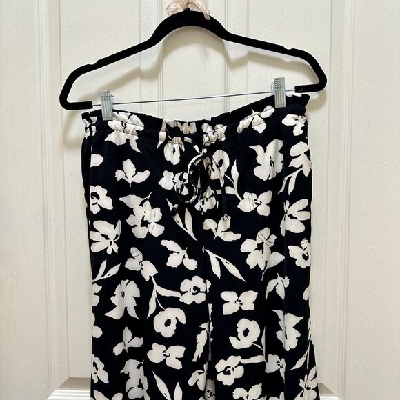 Jules & Leopold Summer Pants Women's Size M Floral Print Crop Wide Legs Flowy - Picture 12 of 15